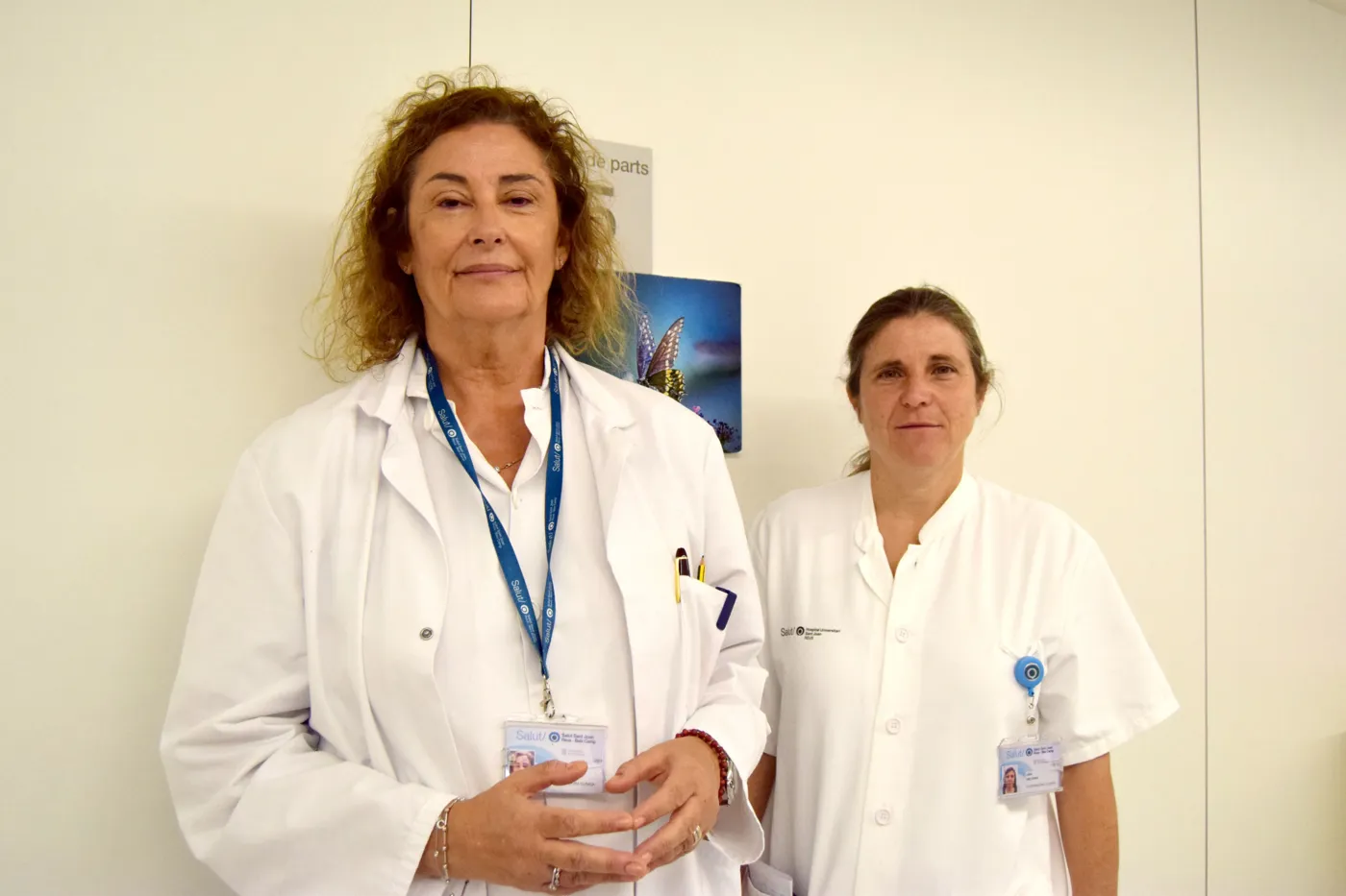 Carme Grifoll (Cap Clínic) i Lidia Díez (Gestora Clínica de l'Àrea de Parts) del Servei d'Obstetrícia i Ginecologia de l'Hospital Universitari Sant Joan de Reus