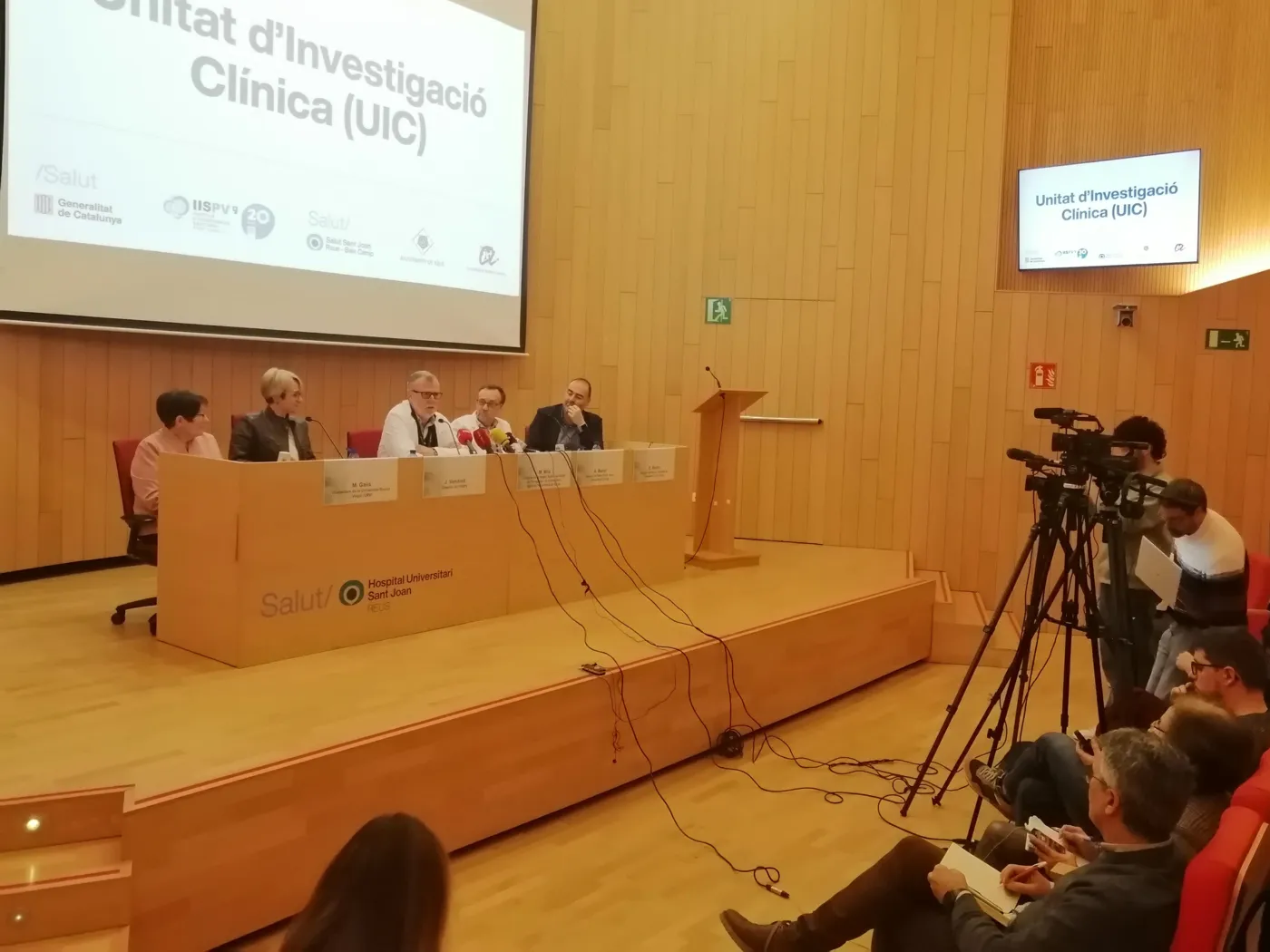 Un moment de la roda de premsa de presentació als mitjans de comunicació