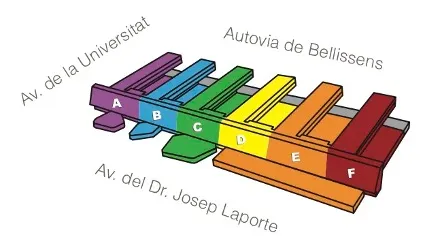 Planta -1. Zona E (color taronja)